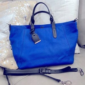 Auth Cole Haan Pebbled Satchel - Gorgeous Cobalt!